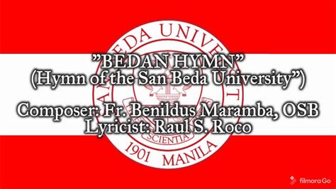 san beda alma mater hymn lyrics|San Beda Alma Mater Hymn by Michael Adrid .